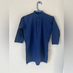 Pakistani Boy's Kurta Cotton Size 7 Years Blue
